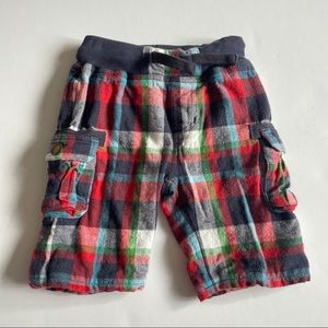 Frugi organic lined flannel cargo pants